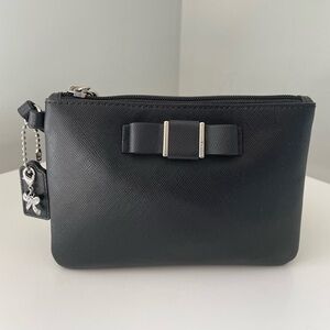 Coach Bow wristlet | Black Leather